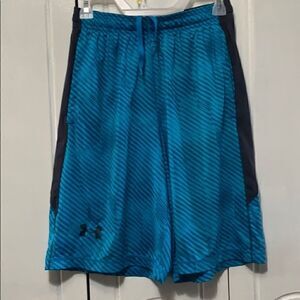 Under Armour Teal Print Loose Athletic Shirts S/M
